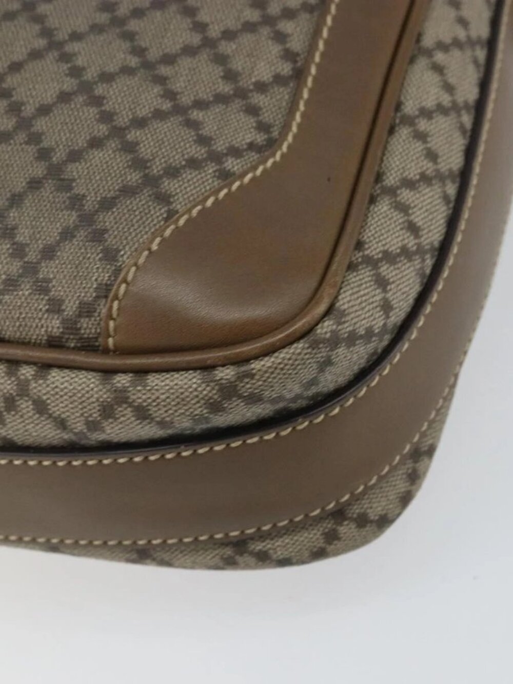 GUCCI Diamante Shoulder Bag PVC Leather Beige Silver 268159 Auth BA9486 - Picture 5 of 16